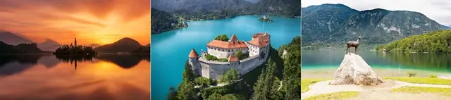Il panorama del Lago di Bled e Bohinj